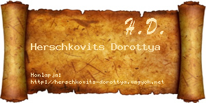 Herschkovits Dorottya névjegykártya